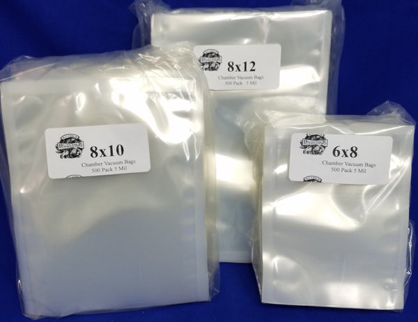 8 x 12 5MIL Chamber Vacuum Sealer Bags - Case of 1000 - Vacuum