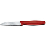 Victorinox 3-1/4" Serrated Paring Knife Red Handle
