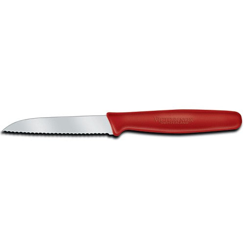 Victorinox 3-1/4 Serrated Paring Knife Red Handle – Alaska Butcher  Equipment & Supply
