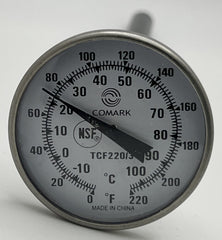 THERMOMETER, DIAL-0/220F : 1 3/4
