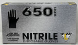 GLOVES NITRILE 650 SERIES BLACK