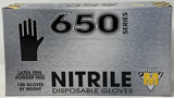 GLOVES NITRILE 650 SERIES BLACK