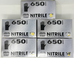 GLOVES NITRILE 650 SERIES BLACK