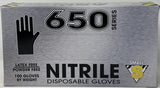 GLOVES NITRILE 650 SERIES BLACK