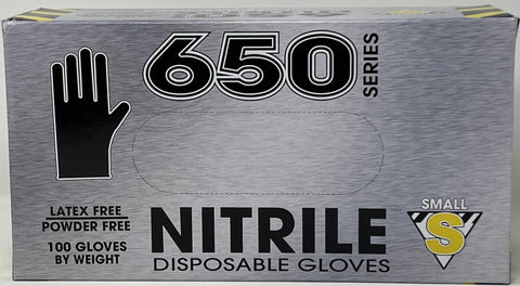 GLOVES NITRILE 650 SERIES BLACK