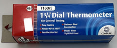 THERMOMETER, DIAL--40/160F : 1 3/4