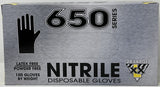 GLOVES NITRILE 650 SERIES BLACK