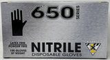 GLOVES NITRILE 650 SERIES BLACK